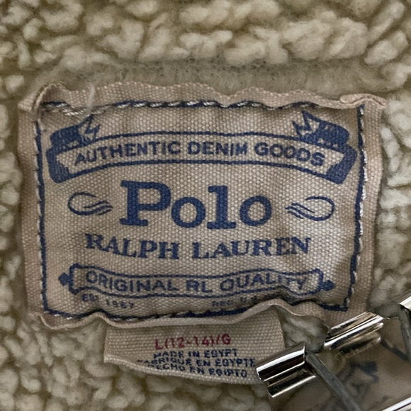 Polo Ralph Lauren Jean Jacket lined sz 12-14/G - Picture 5 of 16